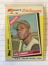 ROBERTO CLEMENTE1982 TOPPS 20th ANNIVERSARY MVP SERIES KMART LIMITED EDITION #10