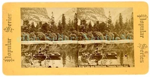 Parque Nacional Valle de Yosemite CA - PESCA EN EL LAGO ESPEJO - Postal - Imagen 1 de 2