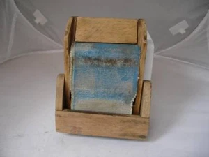 Máquina antigua para liar tabaco. Madera, tela y latón. Rodillo. Años 50. España - Imagen 1 de 7