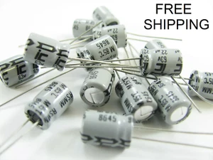 22uF OR 47uF - 63VDC -Radial Aluminum Electrolytic Capacitors - Choose Value - Picture 1 of 1