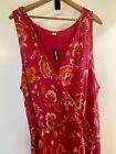 NWT Old Navy High Low Maxi Sundress Floral SZ XXL Elastic Waist Bright