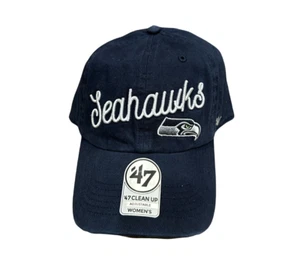 NWT New Seattle Seahawks '47 Brand Clean-Up Millie Logo Women's Adjustable Hat - Picture 1 of 2