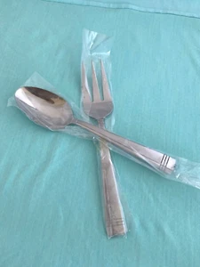 Cuchara y tenedor de acero inoxidable AMSTERDAM de 2 piezas - Imagen 1 de 4