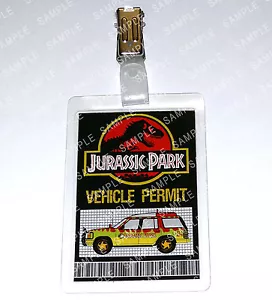 Jurassic Park Dinosaur Vehicle Permit Cosplay Costume Prop Comic Con Halloween - Picture 1 of 1