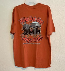custom shirt men hawaiian fish & game collection brick red sz medium shortsleeve - Picture 1 of 2