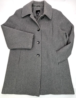 Abrigo largo East 5th forrado mezcla de lana guisante, mujer XL (48x36) gris tweed Foto 1 de 4