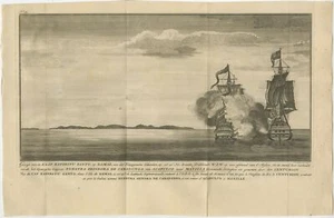 Antique Print of Cape Espiritu Santo by Anson (1749) - Picture 1 of 1