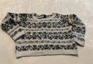 *last chance* Jessica Simpson Gray Sequined Sweater Girls Size 5 - Picture 1 of 3