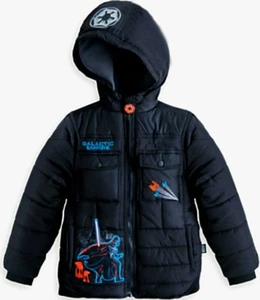 Disney exclusive Star Wars Darth Vader 4 XS Toddler Hooded Puffer Jacket New - Picture 1 of 1