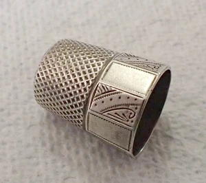 Vintage Nähen Fingerhut achteckig Sterlingsilber #14 ohne Einstiche 9,3 Gramm - Bild 1 von 10