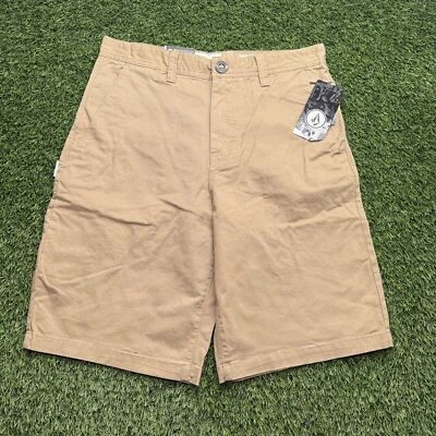 NWT Volcom Chino Shorts Mens 31 Brown Flat Front Outdoor Down Low - Image 1 of 4