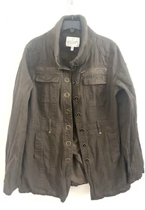 Delia*s  jacket womens olive green M utility button down - Picture 1 of 3
