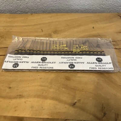 RESISTENCIAS DE COMPOSICIÓN DE CARBONO 25 PIEZAS 470K OHM 2W 10% NOS Foto 1 de 4