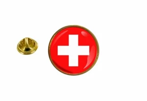 pin flaggen pins anstecker Anstecknadel rund fahne swiss schweiz - Bild 1 von 1