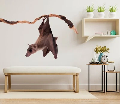 Papel pintado mural mural murciélago gris 3D G832 animal pegatinas de pared calcomanía miel Foto 1 de 4