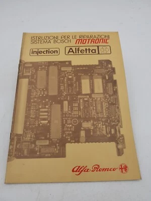 Manuale officina Alfa Romeo Alfetta Quadrifoglio sistema Bosch Motronic dati tec - Immagine 1 di 4
