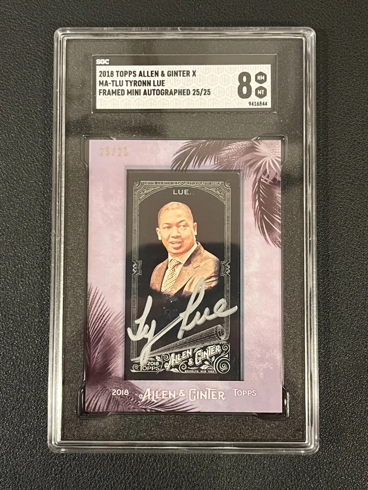 Tyronn Lue 2018 Topps Allen & Ginter's X Frame Mini Auto /25 SGC 8 - Image 1 of 2