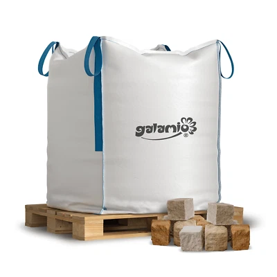 BigBag 1000 kg Sandstein Pflastersteine 6/8 cm – Gehweg | Rasenkante Mosaik öko - Bild 1 von 4