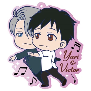 rubber pin badge strap accessory Yuri on Ice anime Victor Nikiforov Katsuki Yuri - Picture 1 of 4