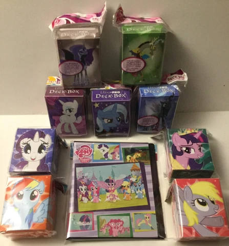 MY LITTLE PONY LOT CCG - 9 DIFFERENT ULTRA PRO DECK BOXES + A 4 POCKET PORTFOLIO Cover