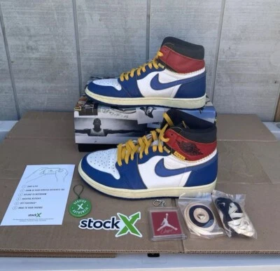 Union LA x Air Jordan 1 Retro Alto NRG Azul Tormenta - Talla 8.5 - BV1300 146 Foto 1 de 4