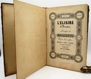 L'Elisire d'Amore Musique de Donizetti Opera Complet Partition de Piano et Chant - Picture 1 of 4