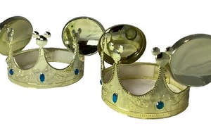 Disney On Ice Parks mit Juwelen Krone Mickey Maus Ohren Kunststoff Gold Metallic (2) - Bild 1 von 5