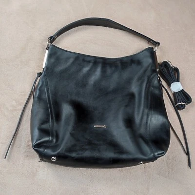 Bolso de mano para mujer David Jones Paris bandolera holgado estilo hobo negro Foto 1 de 4