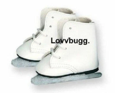 LOVVBUGG White Ice Skates for 18" American Girl Doll Shoes FREESHIP ADD-ONS! LovvU!