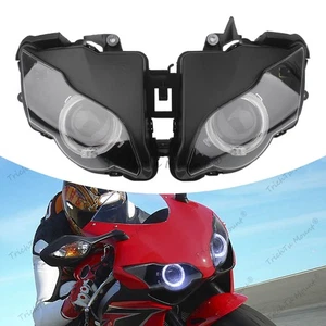 Front Headlight Headlamp Assembly w/White Angel Eyes For Honda CBR1000RR 2008-11 - Picture 1 of 24