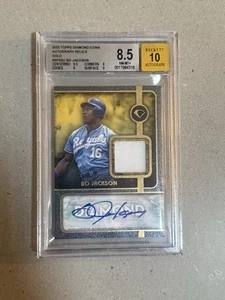 2023 Topps Diamond Icons Gold Auto Relic 1/1 Bo Jackson Royals Legend - Picture 1 of 3