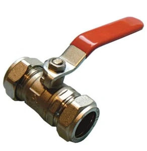 22mm Economy Lever Ball Valve - Red Handle - FREE Next-Day Delivery - Picture 1 of 2