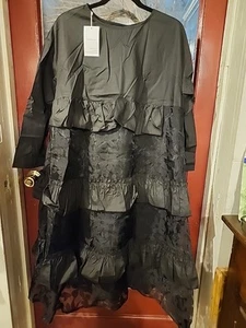 Soolinen Black Ruffled Dress, NWT - Picture 1 of 8