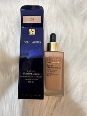 Estee Lauder Futurist Skin Tint Serum SPF 20 4C3 SOFT TAN Foundation Oil Infus - Image 1 of 4