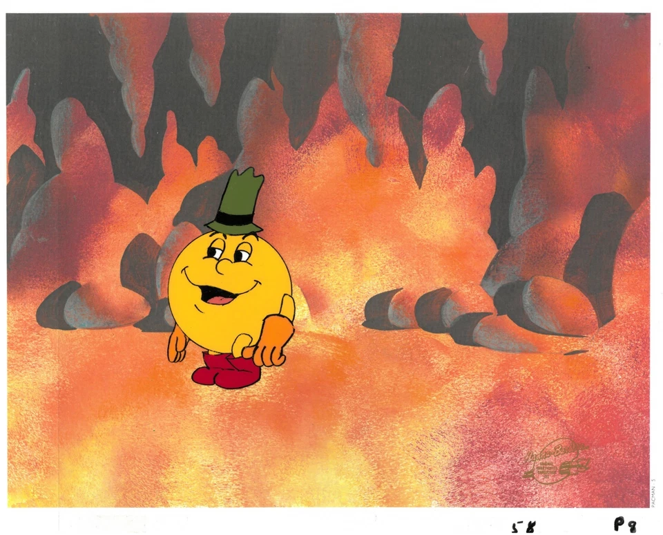 Celda de producción original Pac-Man con sello Hanna-Barbera-1982 Foto 1 de 1