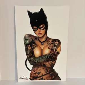 Nathan Szerdy SIGNED Catwoman Tattoo Art Batman Nightwing Poison Ivy - Picture 1 of 3
