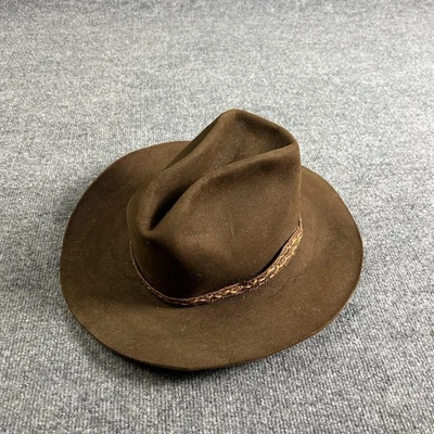 Vintage Resistol Stagecoach Hat Cowboy Fitted Mens Brown Western Wool 70s - Image 1 of 4