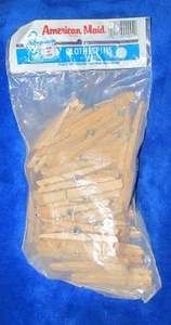 Rara PENLEY vintage--SPILLA VESTITI in legno cameriera americana-NUOVA 40 mollette primaverili - Foto 1 di 3