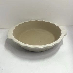 Pampered Chef New Traditions Stoneware #1305 Scalloped Deep Dish Pie Plate - Picture 1 of 6