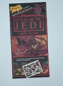 1983 Star Wars ROTJ Return The Jedi Presto Magix Trasferimenti Ewoks Village Endor - Foto 1 di 3