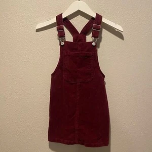 Art Class Corduroy Skirt Overalls Size Medium 7/8 jumpsuit maroon burgundy fall - Picture 1 of 5