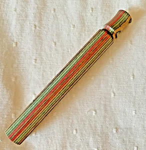 Wooden Needle Holder Hand Tooled Wood Beautiful Colors For Needles Laying Tools - Picture 1 of 5