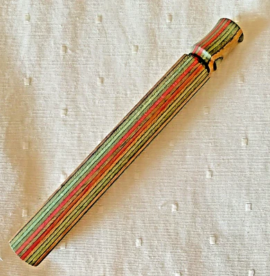 Wooden Needle Holder Hand Tooled Wood Beautiful Colors For Needles Laying Tools - Image 1 of 4