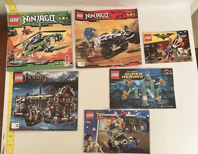 LEGO Toy Story Ninjago Hobbit DC Comics Lot of Instruction Booklets Manuals - Image 1 of 4