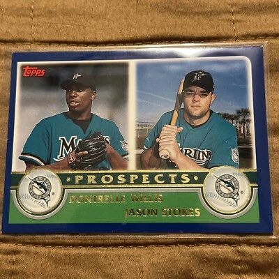 2003 Topps - Prospects #677 Dontrelle Willis, Jason Stokes MIA Marlins ROOKIES - Image 1 of 2
