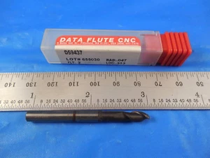 DATA FLUTE D57012 3/16 DIA 5/16 LOC 2" - 2 1/8" OAL 2 FLUTE CARBIDE END MILL - Picture 1 of 2