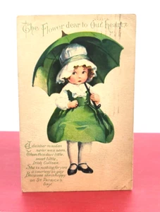 1922 St Patrick's Day Greeting Postcard Ellen Clapsaddle Art Ephemera Kitschy - Picture 1 of 3