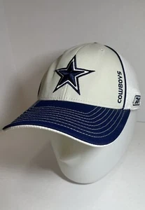 Dallas Cowboys Hat Stretch White Blue NFL Equipment Reebok Embroidered Adult - Picture 1 of 5