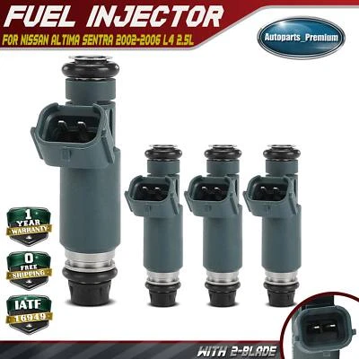 4x Inyector de combustible nuevo para Nissan Altima Sentra 2002 2003 2004 2005 2006 L4 2,5 L Foto 1 de 4