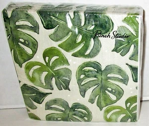 TROPICAL LUNCHEON NAPKINS 40 Ct. 3 Ply 13" x 13" PALM JUNGLE - Picture 1 of 1